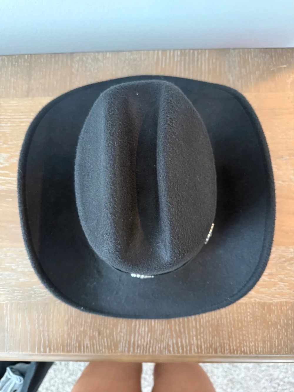 Black Western Cowgirl Hat One Size Rodeo Boho Style - Picture 2 of 8